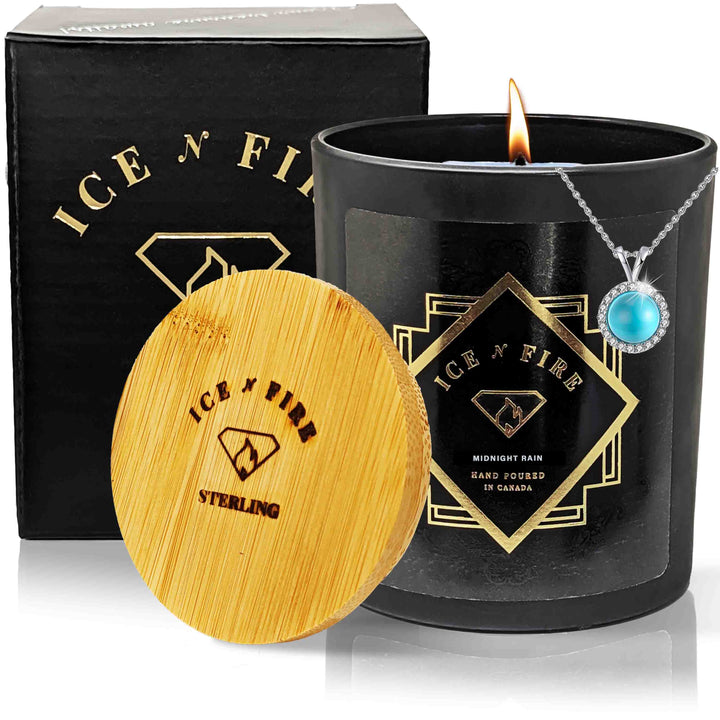 Sterling Necklace Midnight Rain Soy Candle
