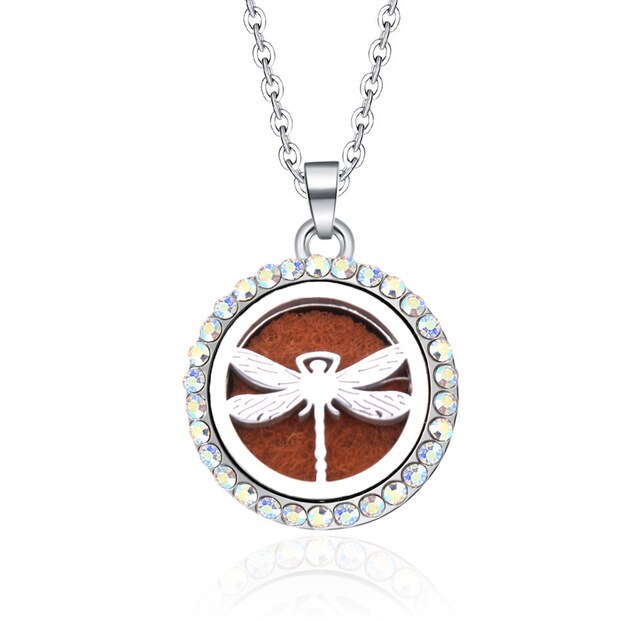 Pendant Locket Stainless Steel Magnetic Essential Oil Diffuser Necklace