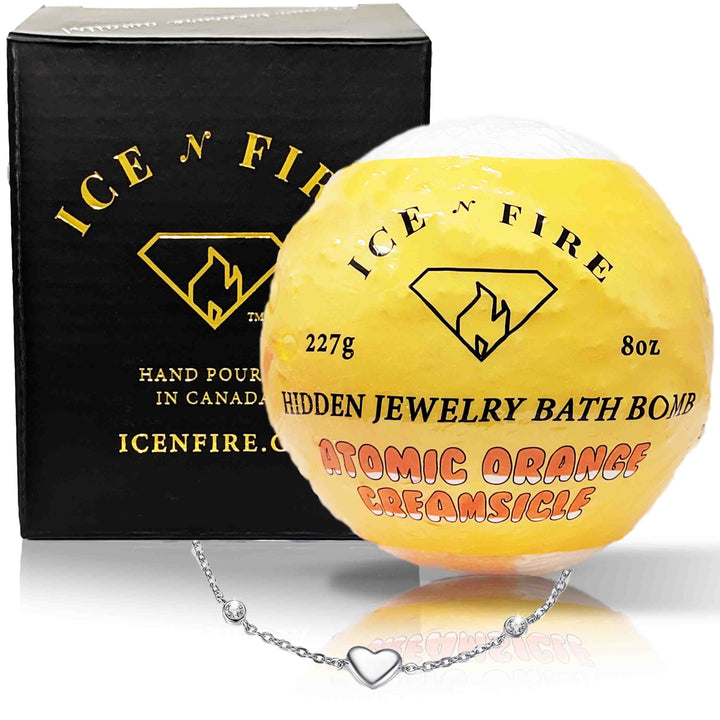 Atomic Orange Creamsicle "MONDO" Jewelry Bath Bomb (Sweet Orange / Vanilla)