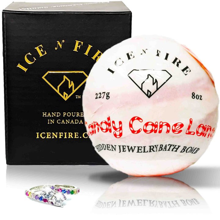 Candy Cane Lane "MONDO" Jewelry Bath Bomb (Peppermint)