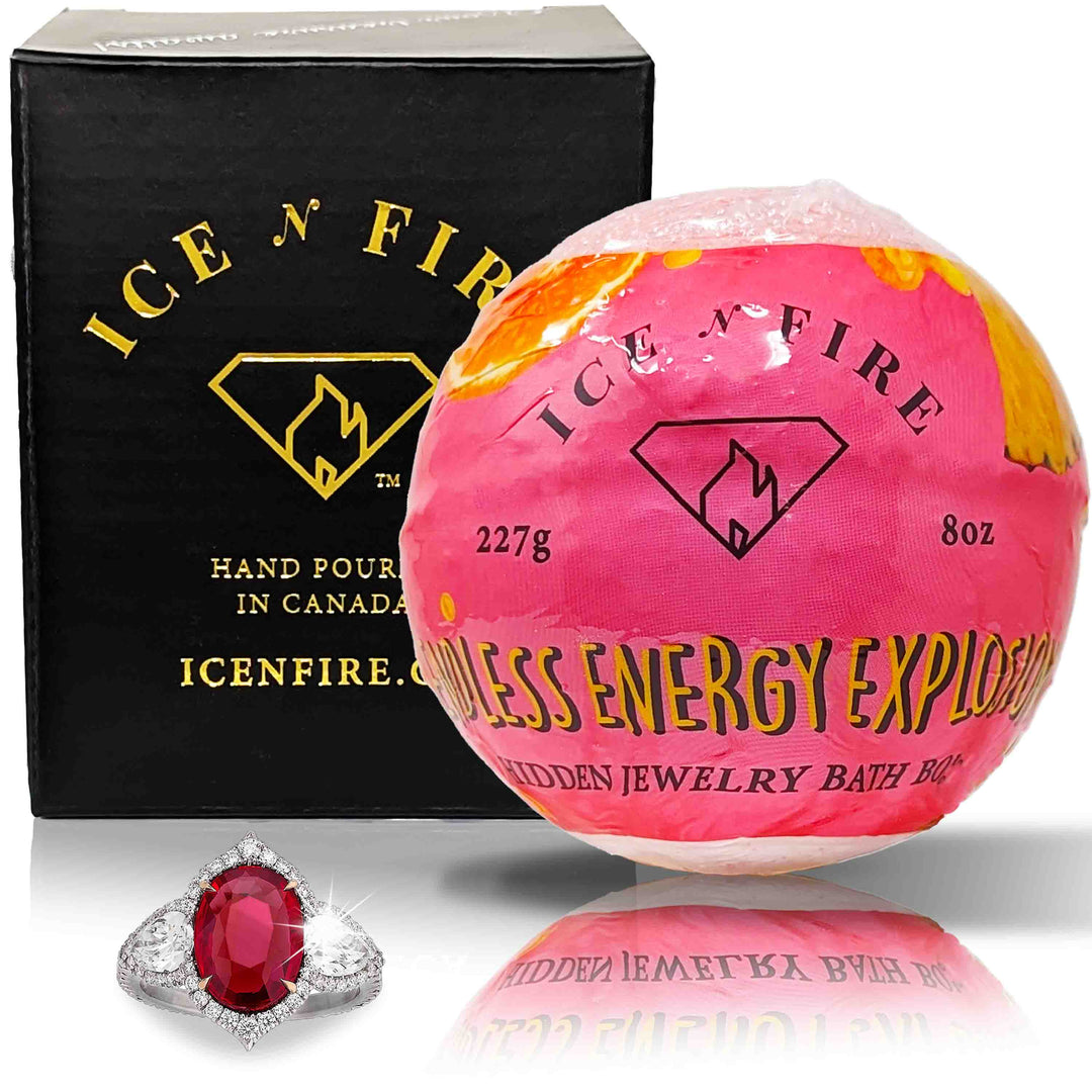 Endless Energy Explosion "MONDO" Jewelry Bath Bomb (Pineapple / Citrus)