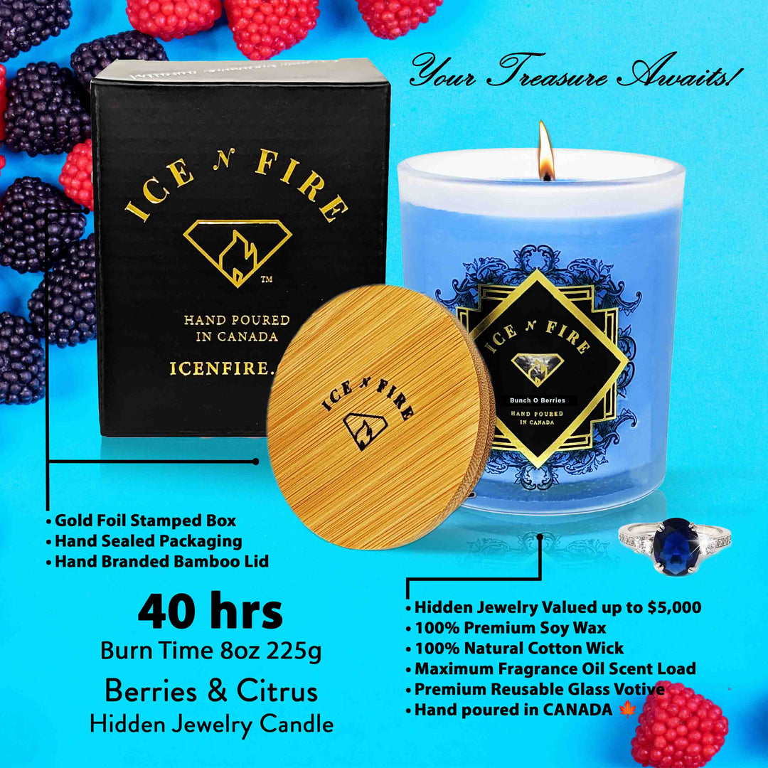 Surprise Hidden Jewelry Soy Candle with Mystery Jewelry Inside ( Hidden Jewelry Soy Candle with Jewelry Valued up to $5,000 )