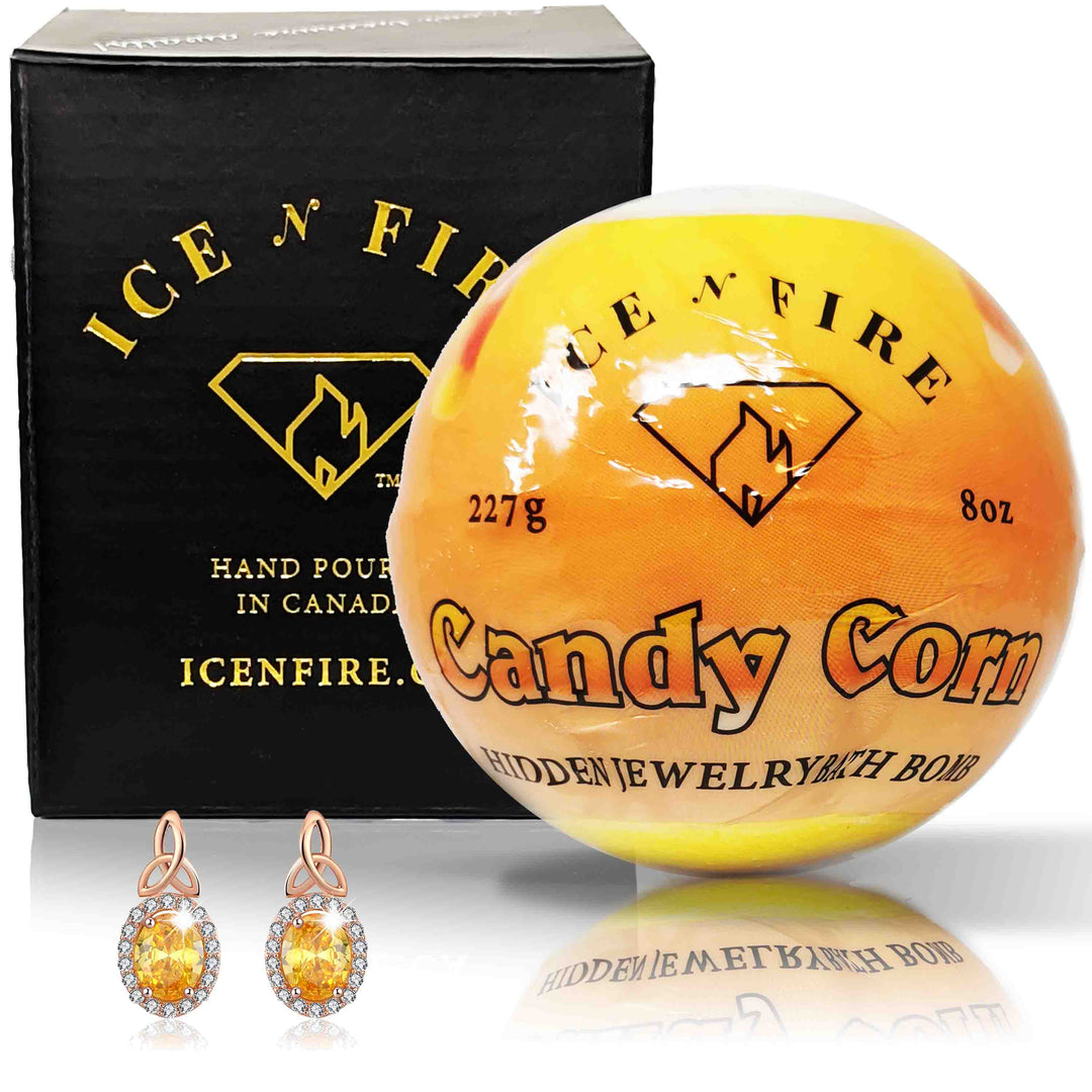 Candy Corn "MONDO" Jewelry Bath Bomb (Vanilla / Bourbon)