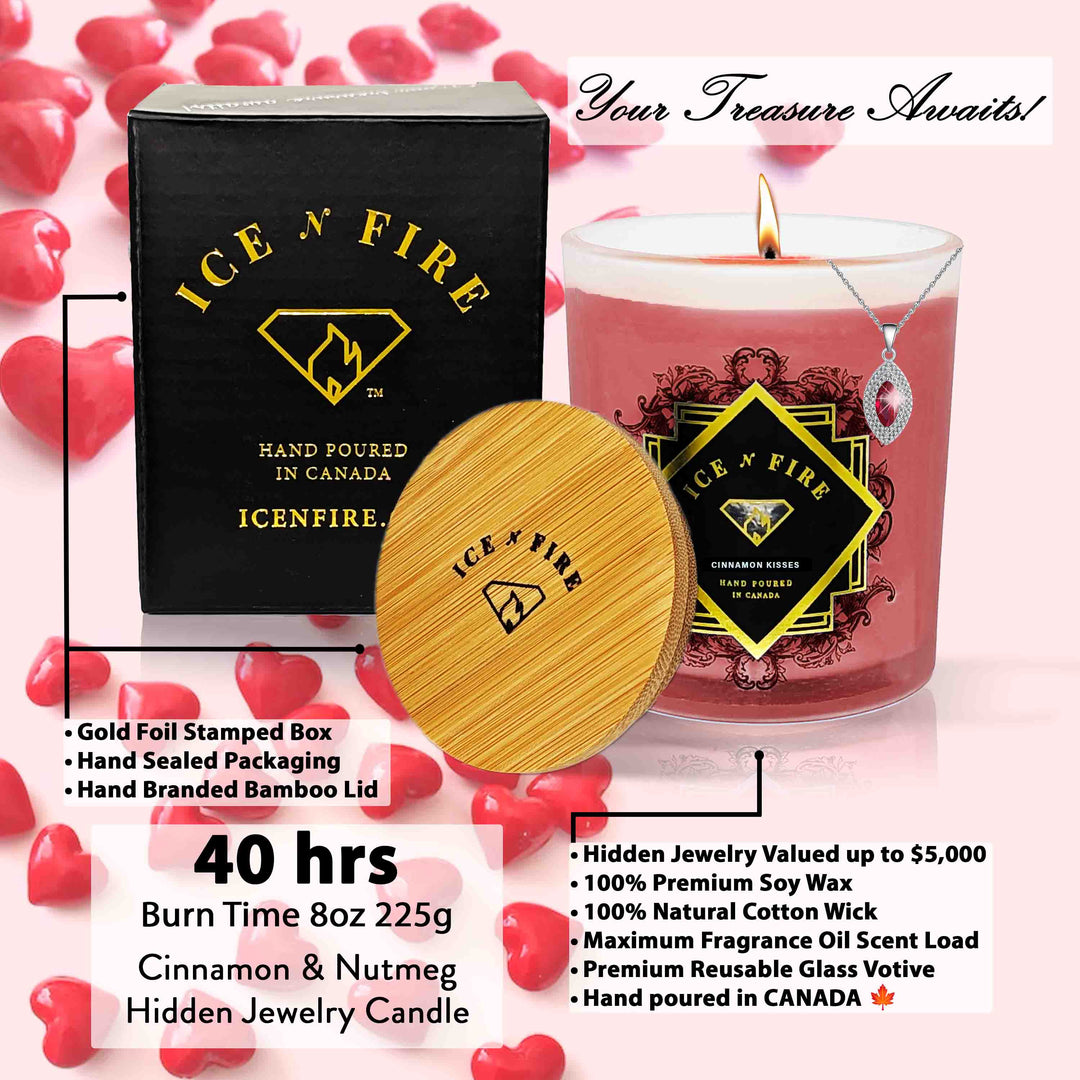 Cinnamon Kisses Surprise Hidden Jewelry Soy Candle (Limited Edition)