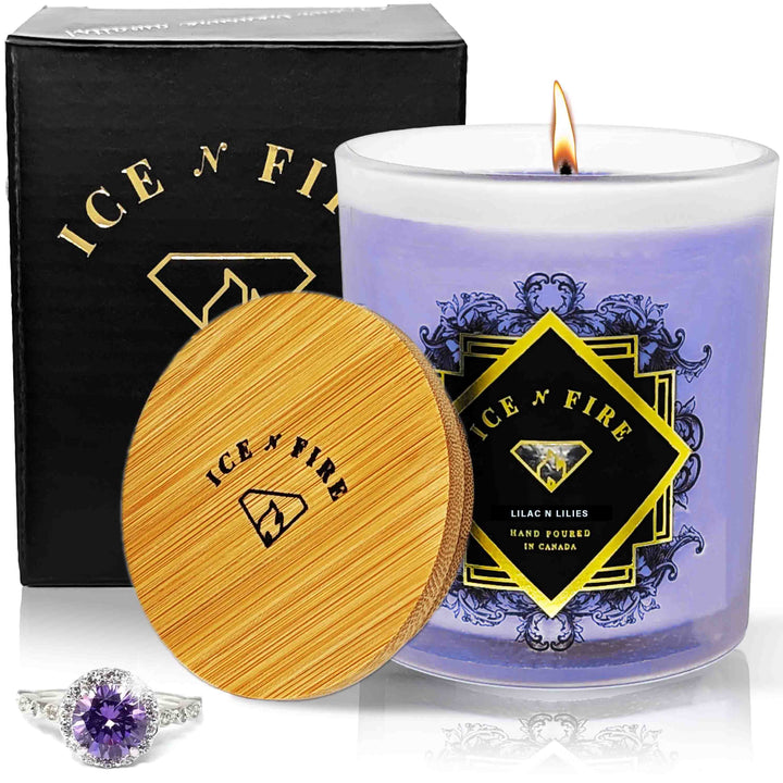Lilac N Lilies Hidden Jewelry Soy Candle