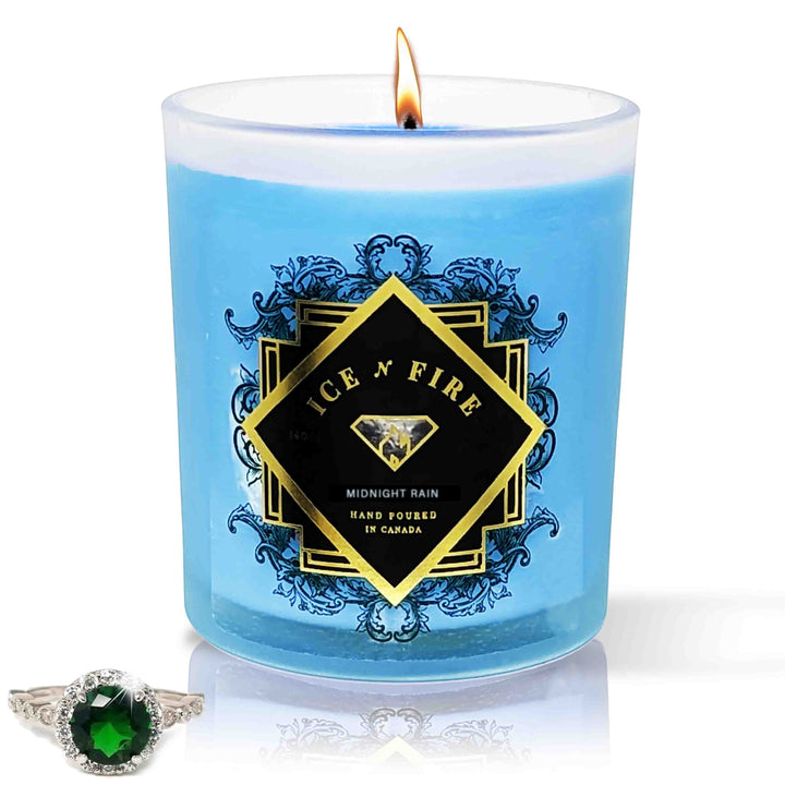 Midnight Rain Hidden Jewelry Soy Candle