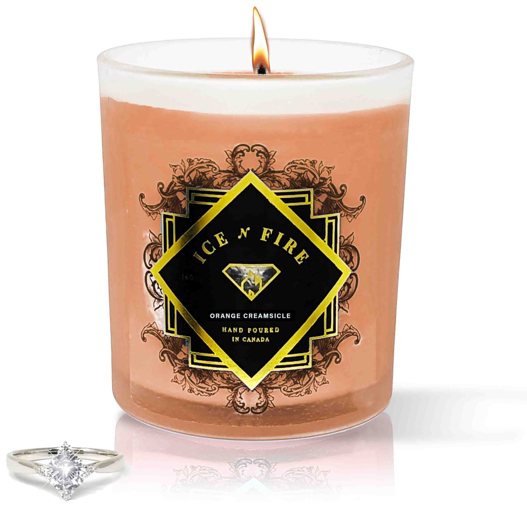 Orange Creamsicle Surprise Hidden Jewelry Soy Candle (Limited Edition)