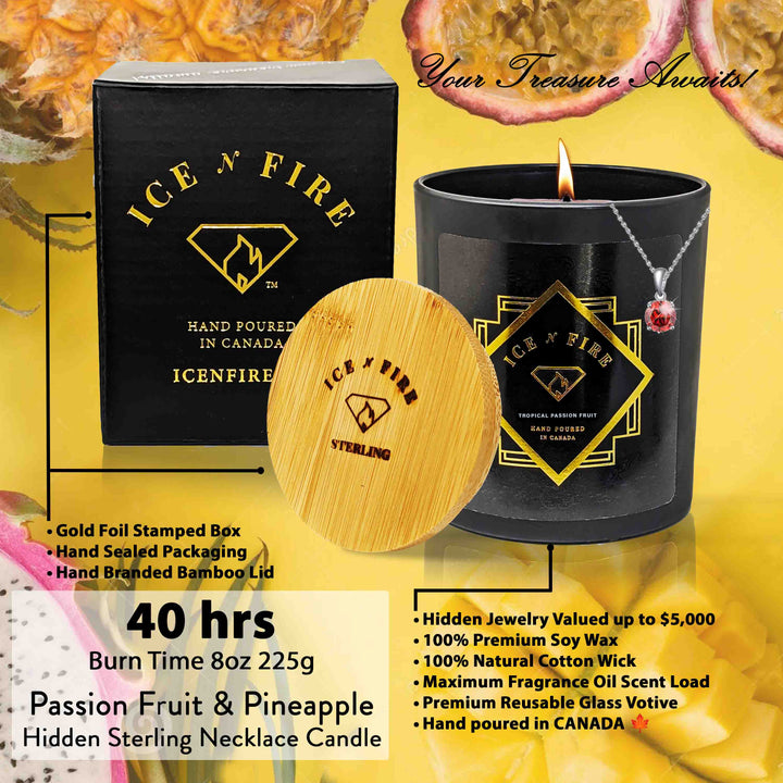 Sterling Necklace Tropical Passion Fruit Soy Candle
