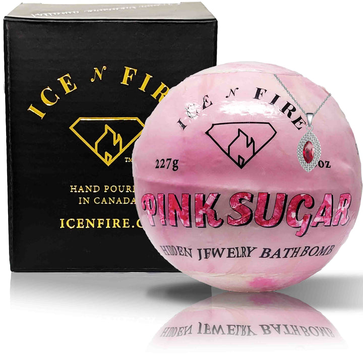 Pink Sugar "MONDO" Jewelry Bath Bomb (Strawberry/Cotton Candy/Vanilla)