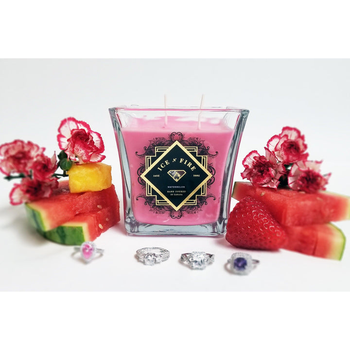 Watermelon Sterling Ring Soy Candle