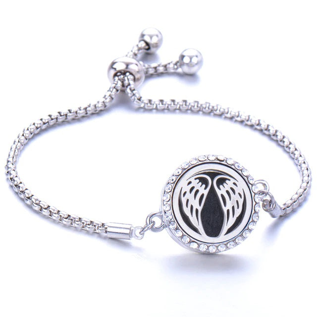 Adjustable Stainless Steel Magnetic Essential Oil Diffuser Bracelet