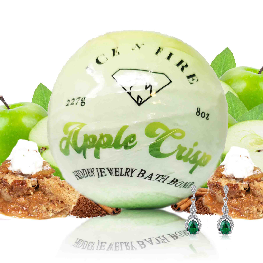 Apple Crisp "MONDO" Jewelry Bath Bomb (Green Apple / Vanilla / Spice)