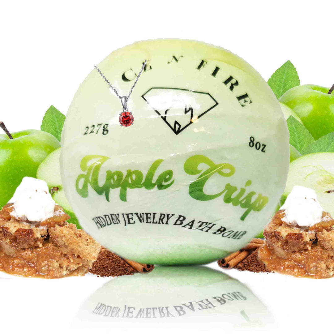 Apple Crisp "MONDO" Jewelry Bath Bomb (Green Apple / Vanilla / Spice)