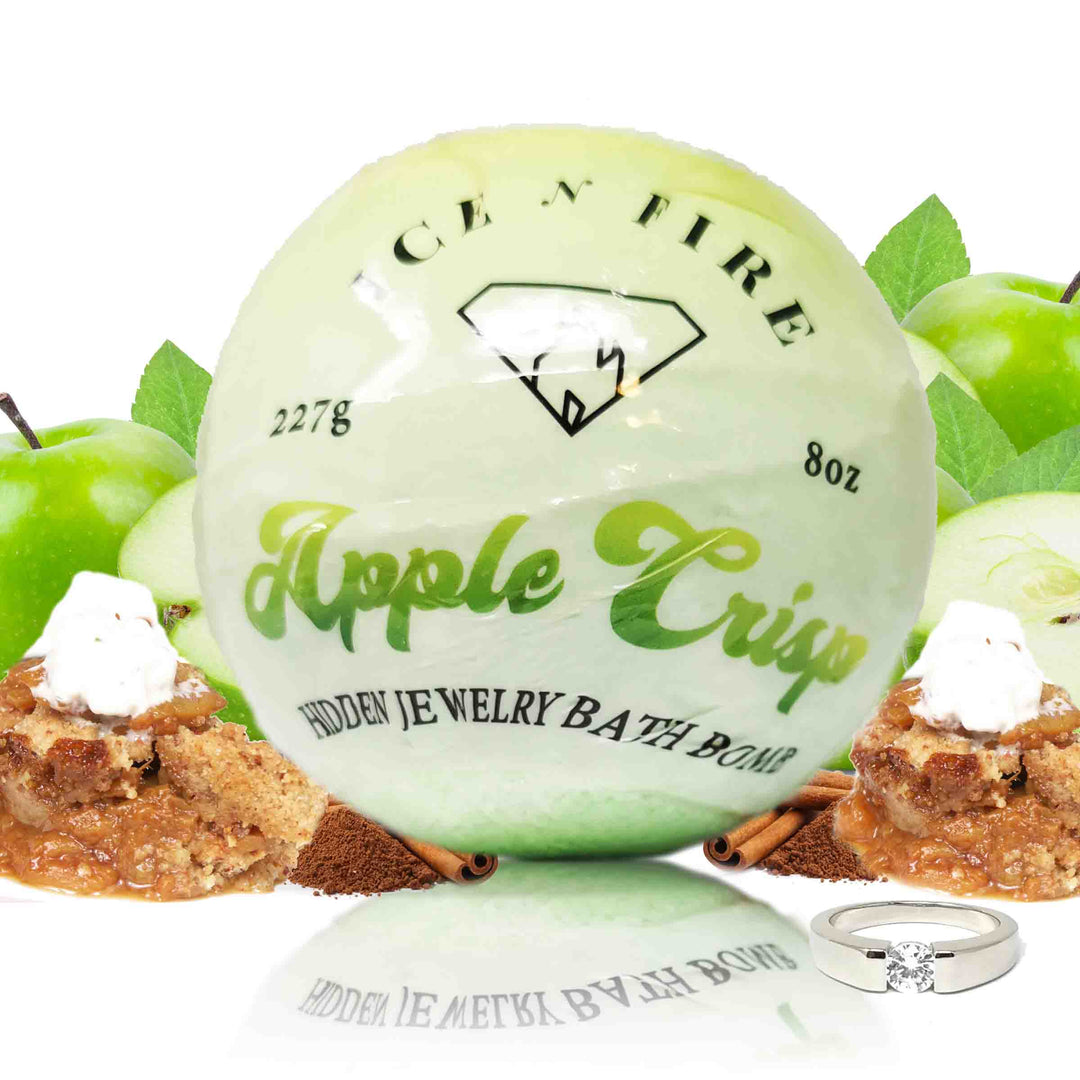 Apple Crisp "MONDO" Jewelry Bath Bomb (Green Apple / Vanilla / Spice)