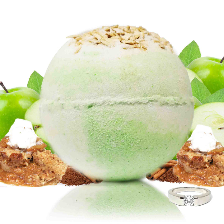 Apple Crisp "MONDO" Jewelry Bath Bomb (Green Apple / Vanilla / Spice)