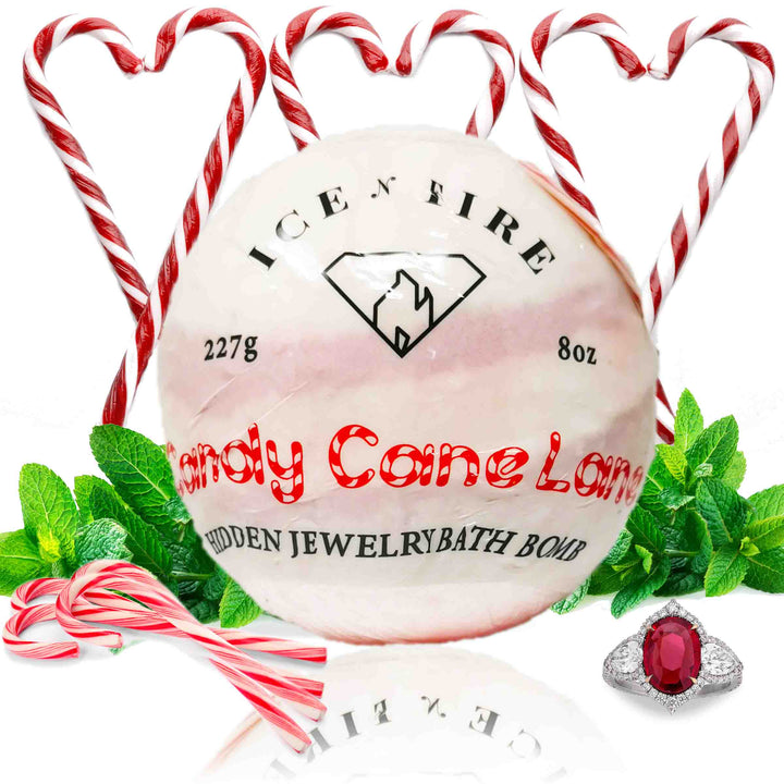 Candy Cane Lane "MONDO" Jewelry Bath Bomb (Peppermint)