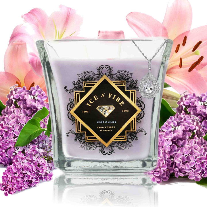 Sterling Necklace Lilac N Lilies Soy Candle