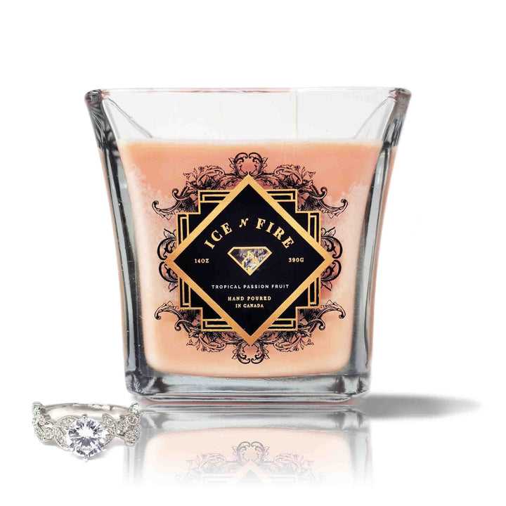 Tropical Passion Fruit Sterling Ring Soy Candle