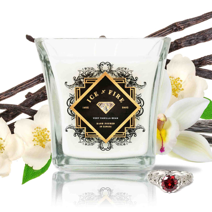 Very Vanilla Bean Sterling Ring Soy Candle