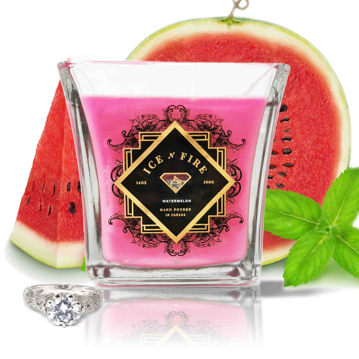 Watermelon Sterling Ring Soy Candle