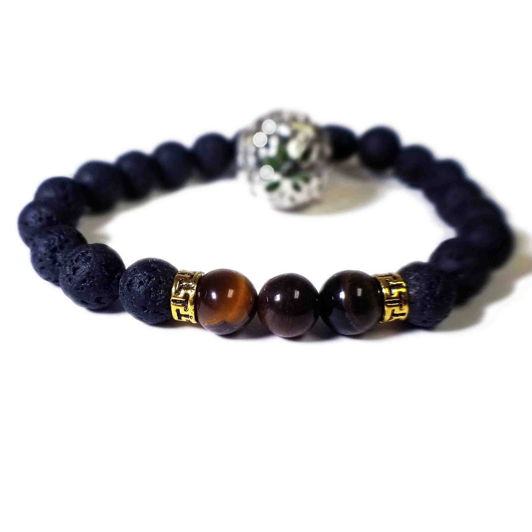 Lava Bead Charm Essential Oil Diffuser Bracelet Style 2