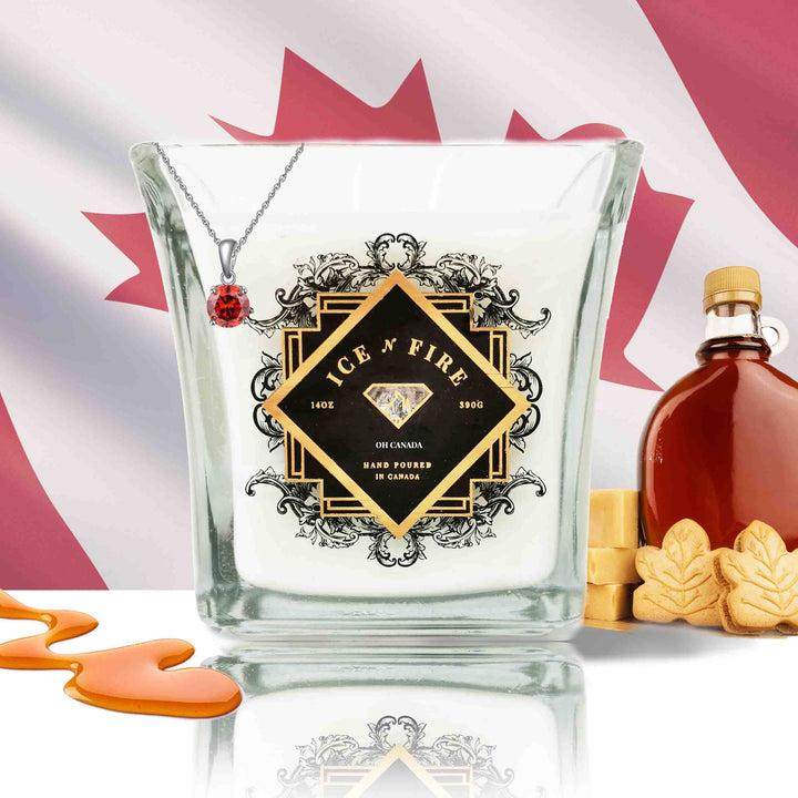 Sterling Necklace "Oh Canada" Sweet Maple Soy Candle