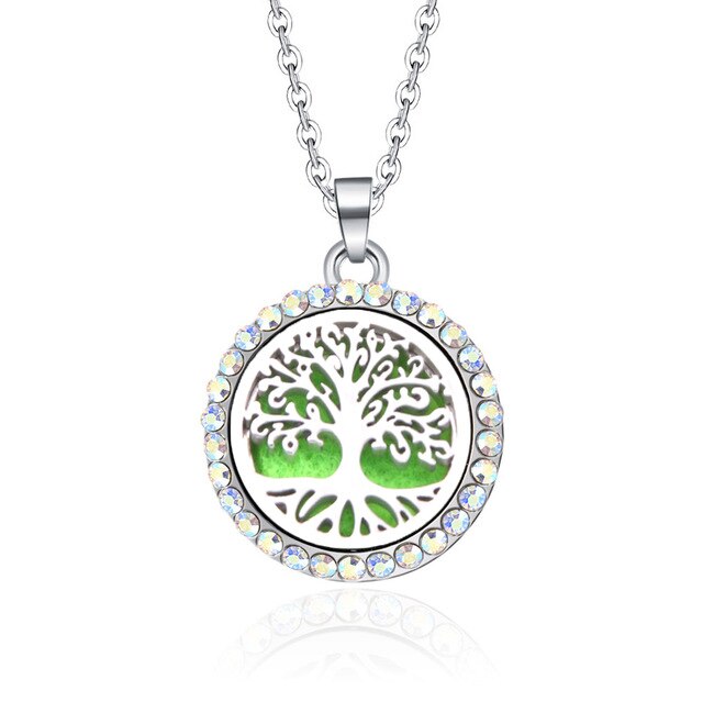Pendant Locket Stainless Steel Magnetic Essential Oil Diffuser Necklace