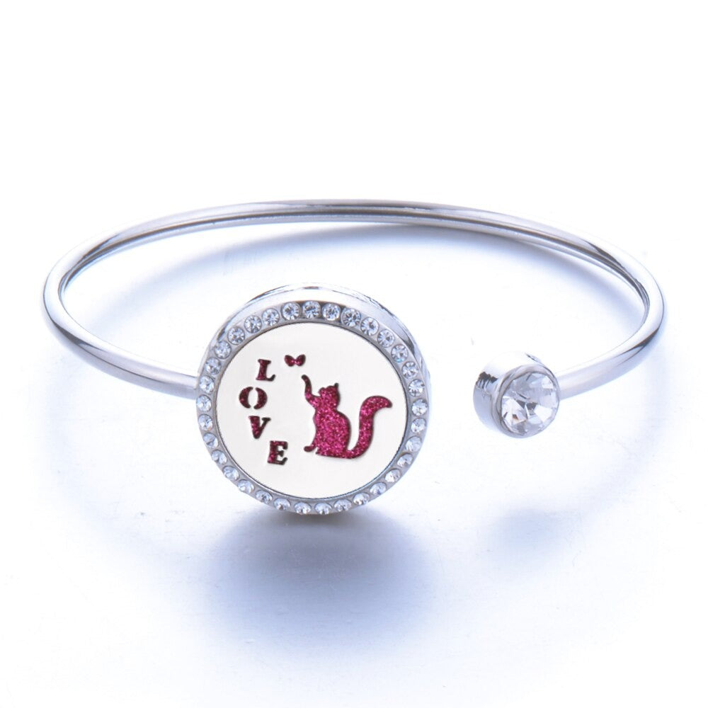 Stainless Steel Magnetic Essential Oil Diffuser Bracelet