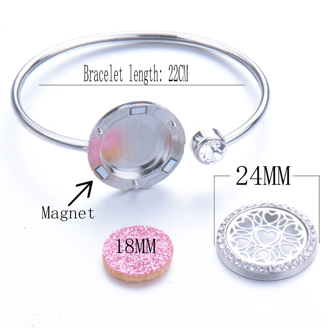 Stainless Steel Magnetic Essential Oil Diffuser Bracelet