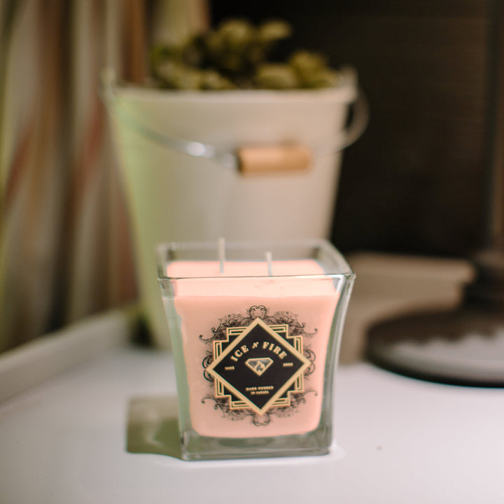 Peaches & Cream Sterling Ring Soy Candle
