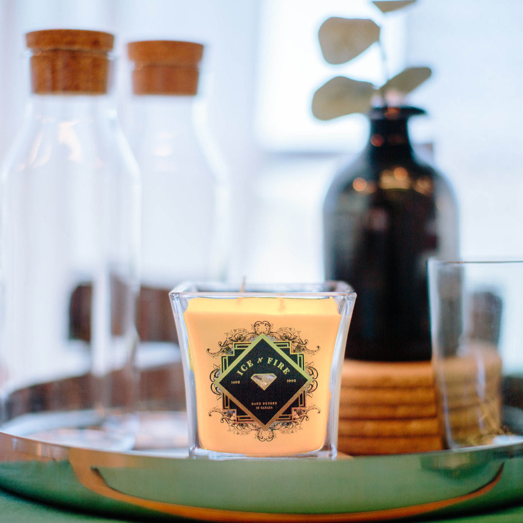 Orange Creamsicle Sterling Ring Soy Candle