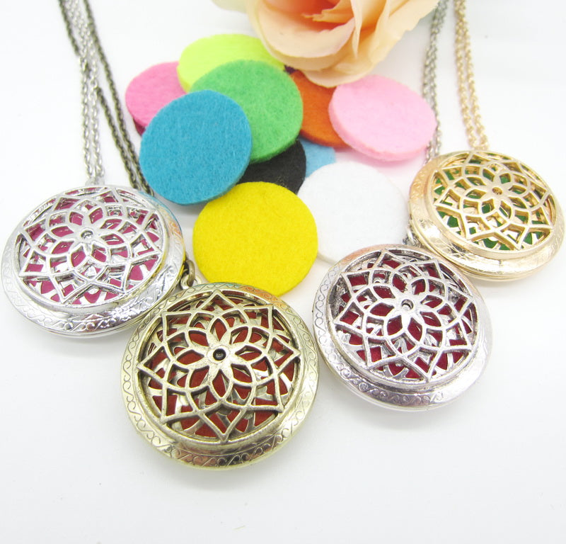 Pendant Locket Essential Oil Diffuser Necklace 2